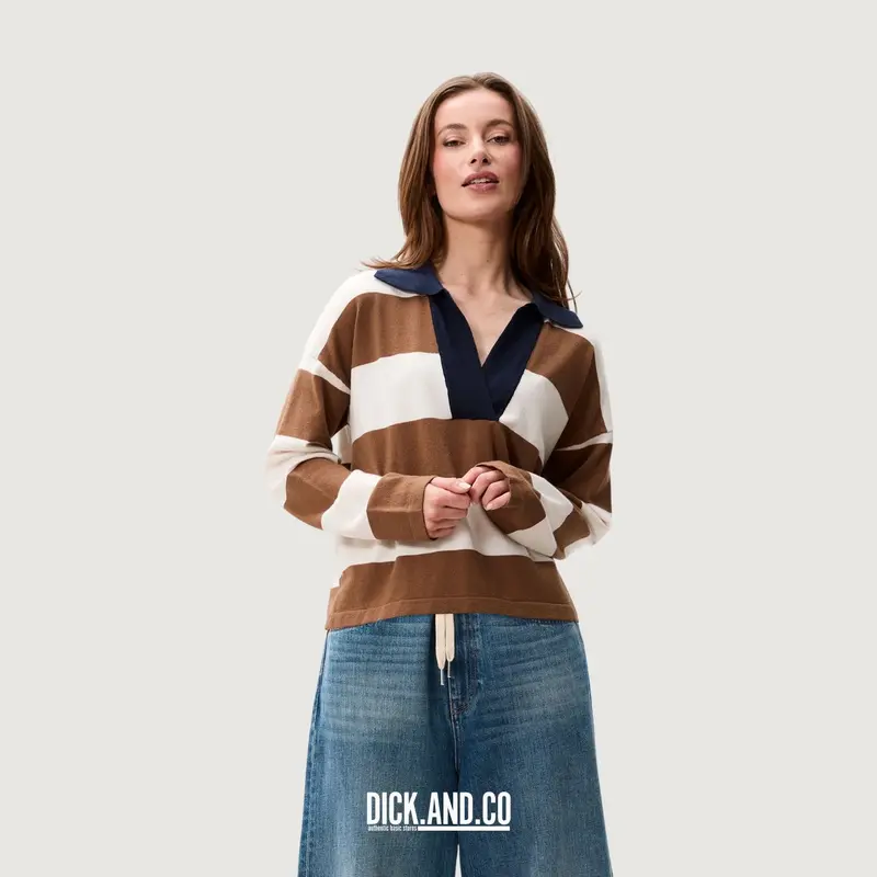 Polo v-neck trui