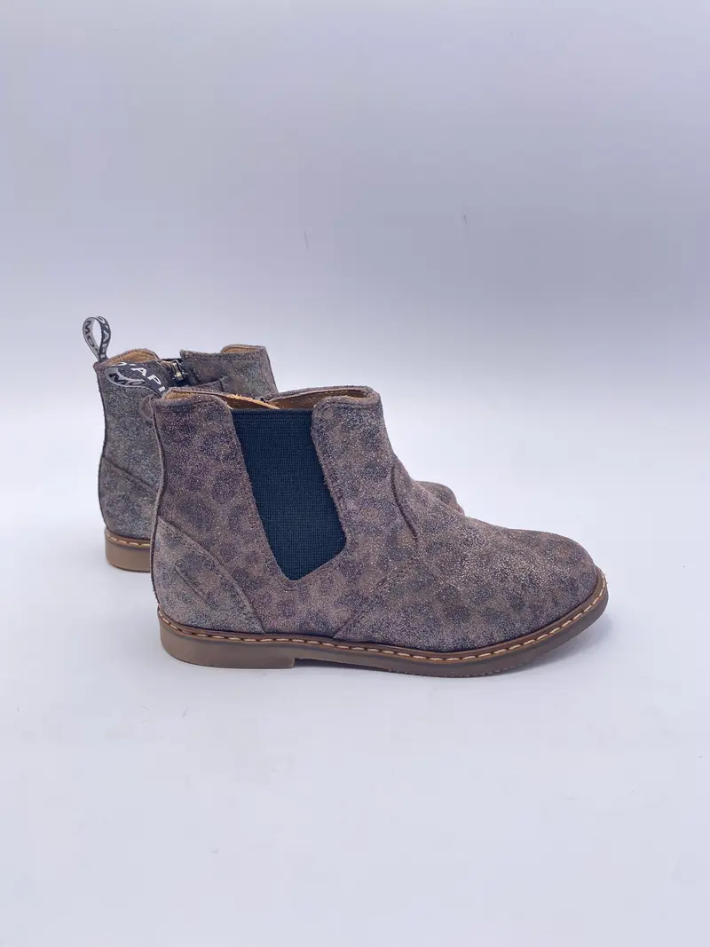 Pom D'api city jodzip grey leopard glitter