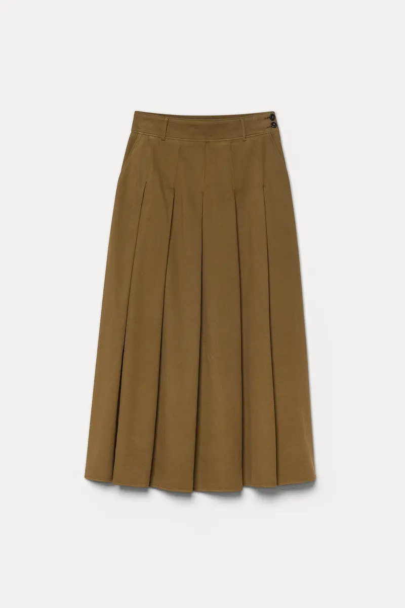 Pomandere bandplooi midi rok