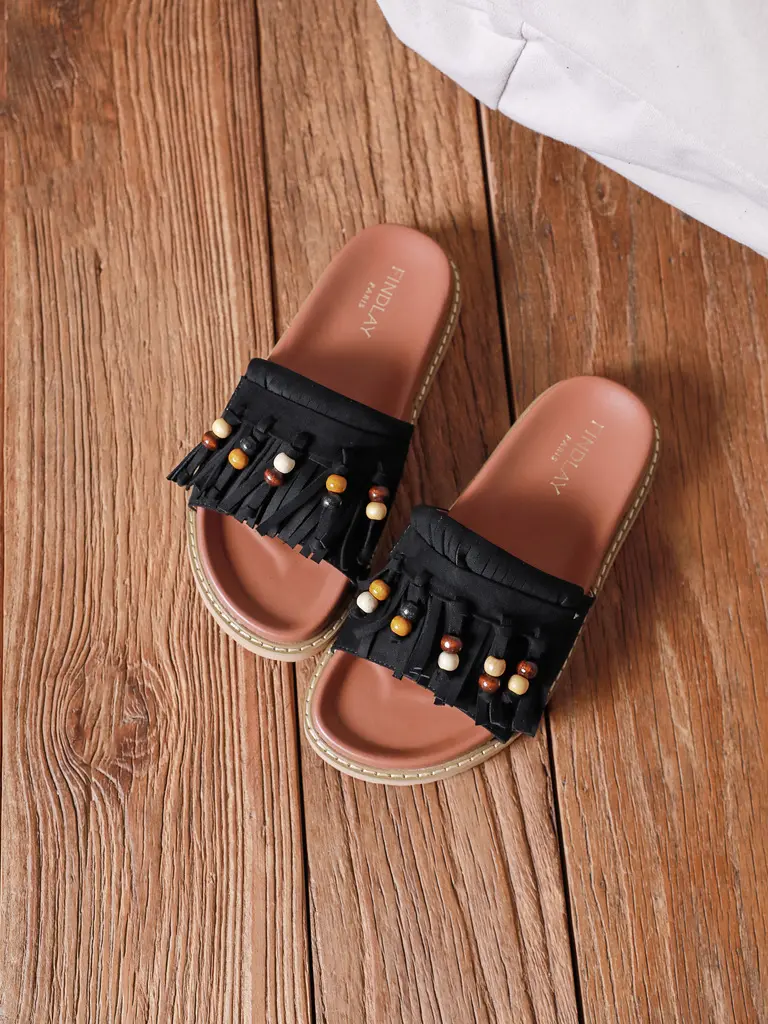 Prya Black Slides