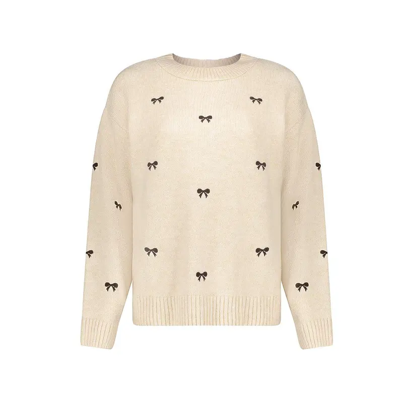 Pullover embro bowtie