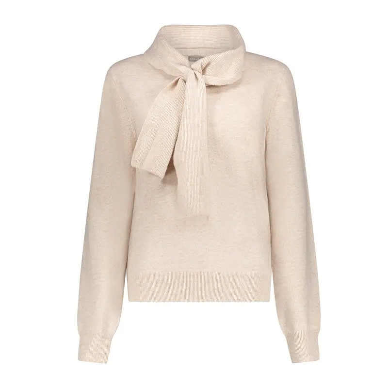 Pullover with scarf