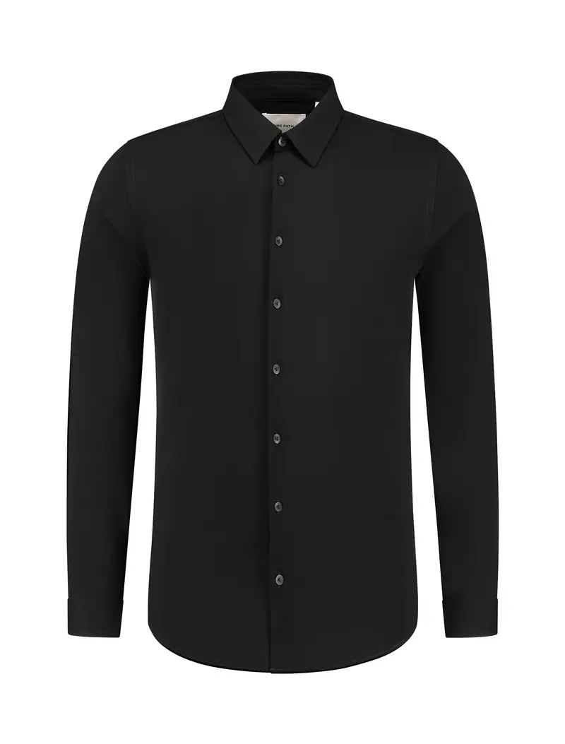 Pure path - Blouse Piqué Zwart
