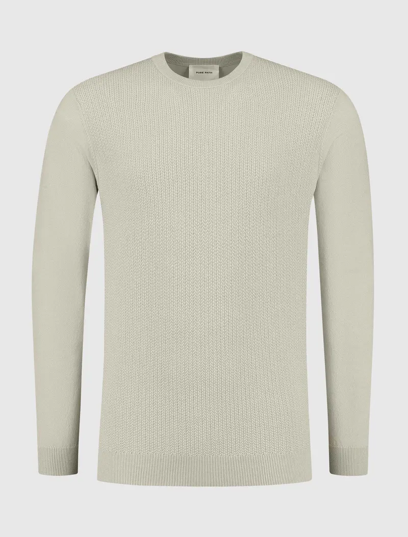 Pure Path - Braided Knitwear Sweater Sand