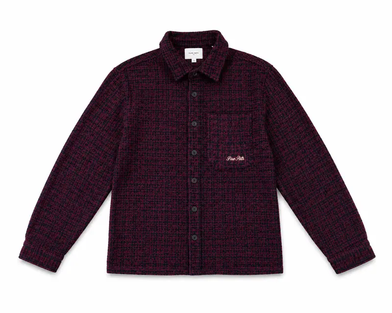 Pure Path - Overshirt Bordeaux zwart geruit