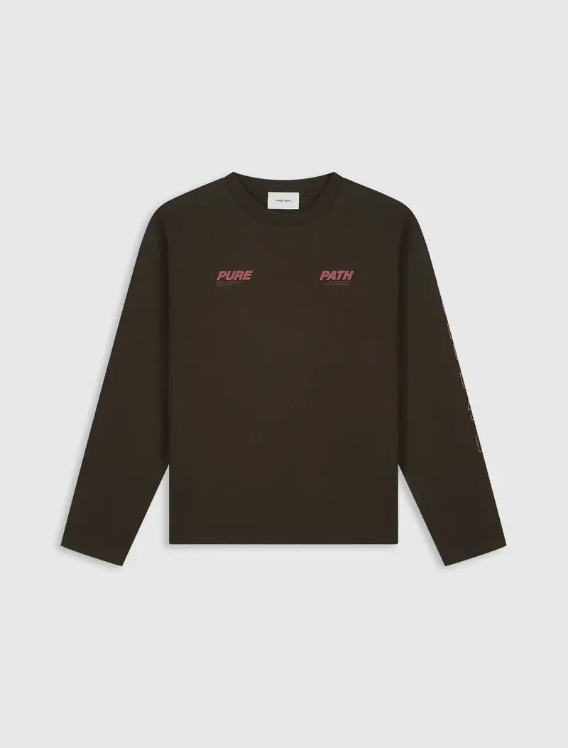 Pure Path - Pure Longsleeve T-shirt Donker Bruin