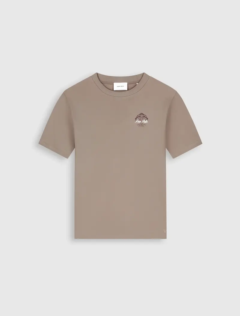 Pure Path - Rooted Tree T-shirt Taupe