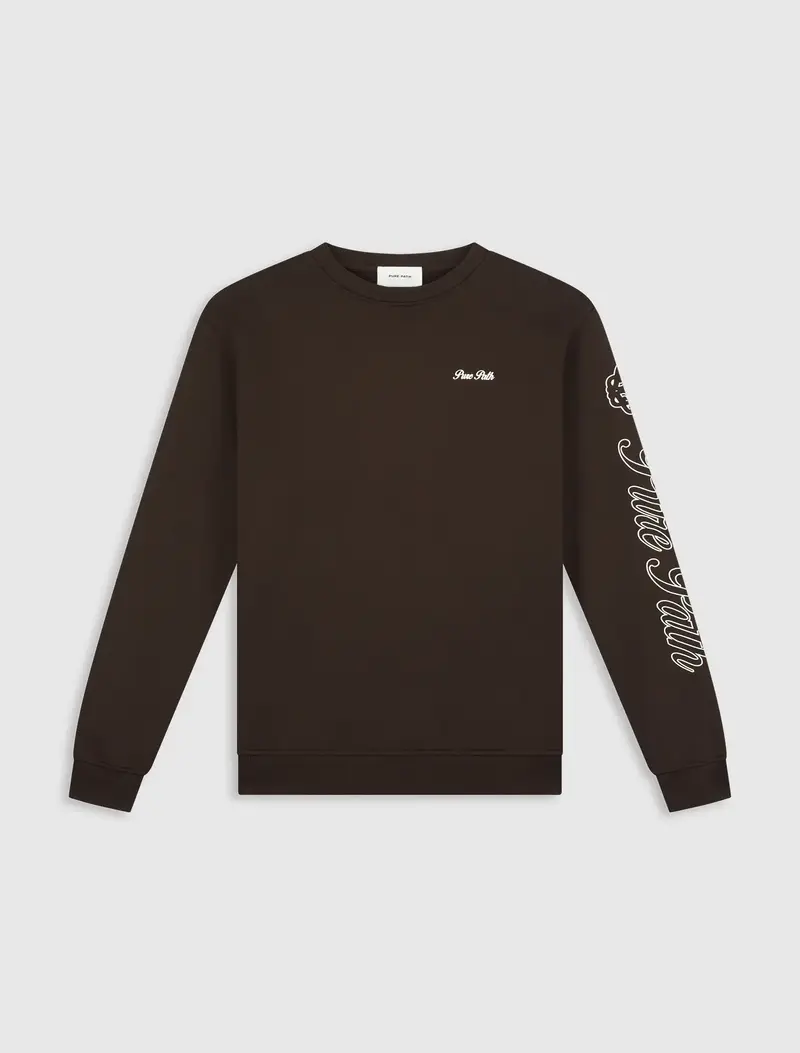 Pure Path - Sweater Donker bruin 26130309