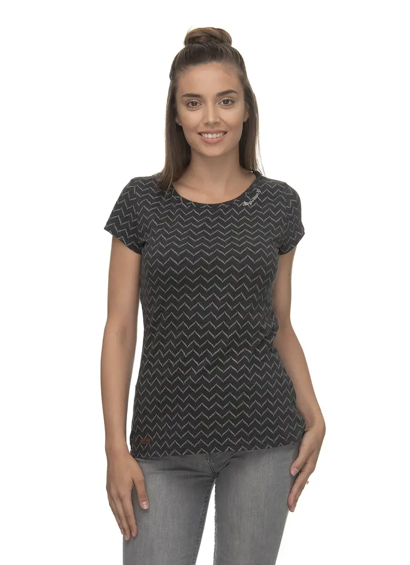 Ragwear Top Mint Zig Zag Black