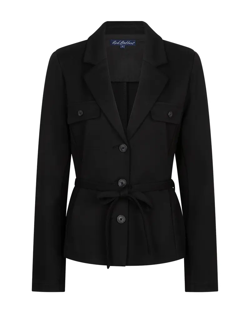 Red Button-Blazer & Belt Punta SRB5007-Black