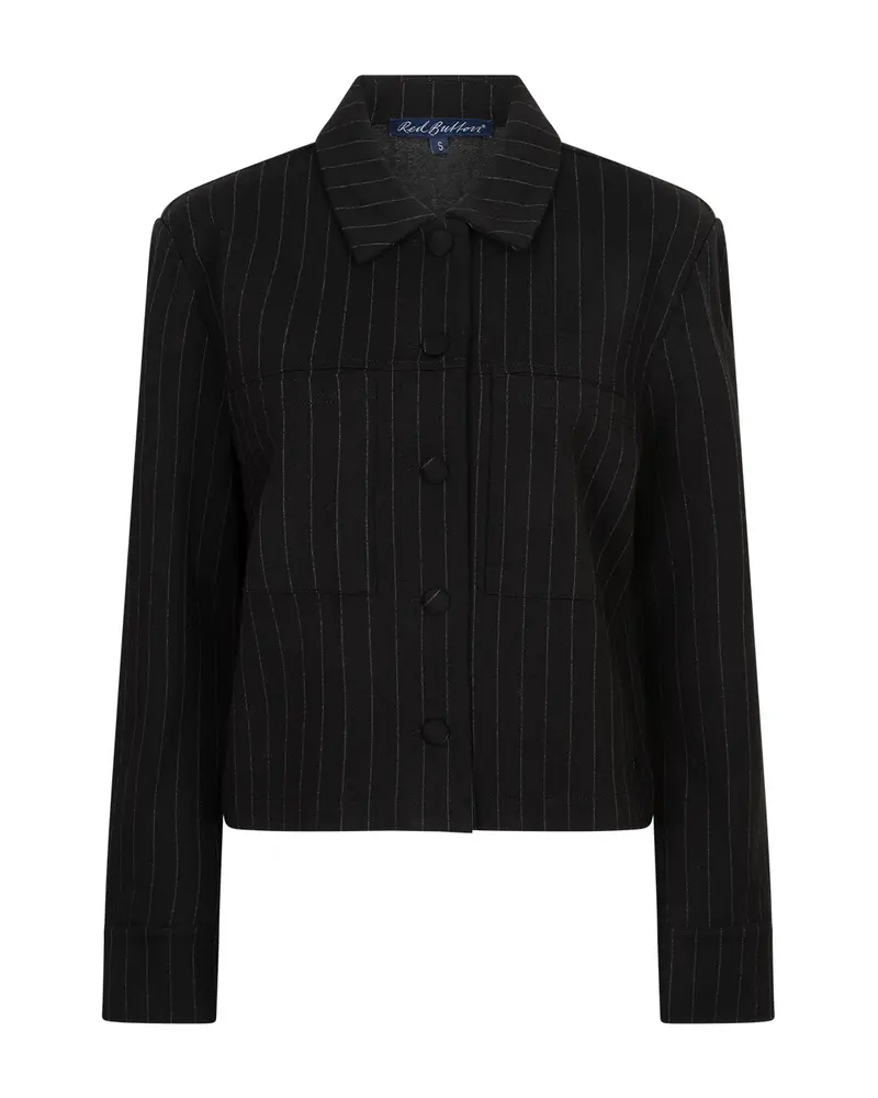 Red Button-Jacket Punta Pinstripe SRB5028-Black