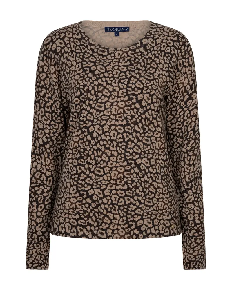 Red Button-Trui Sweet Animal Print SRB5084-Espresso