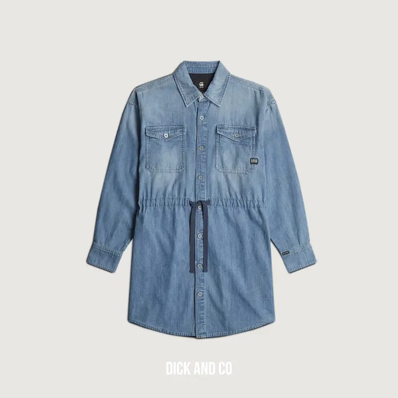 Relaxd Drawcord Denim Dress