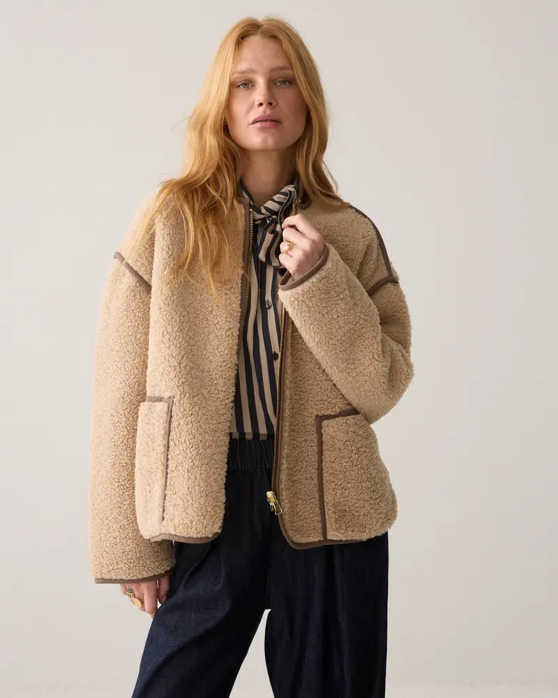 Reversible teddy jacket