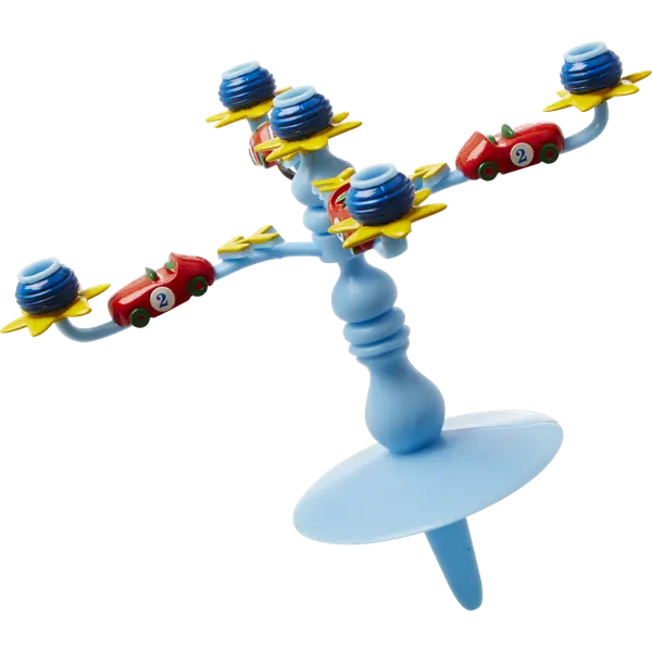 Rice Blue Candelabra Cake Decoration with 10 Candles