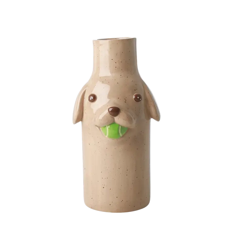Rice ceramic vase in stella spotlight dog shape large katie kimmel