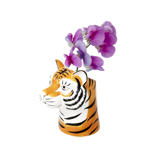 Rice Ceramic Vase in Tiger Head Shape