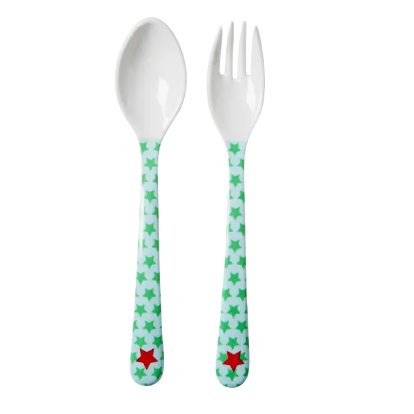 Rice Kids Melamine Spoon And Fork