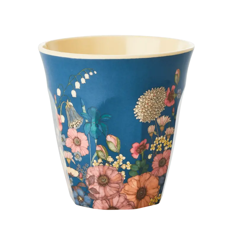 Rice medium melamine cup flower collage print