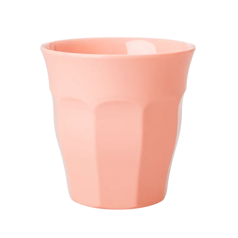 Rice medium melamine cup pastel coral