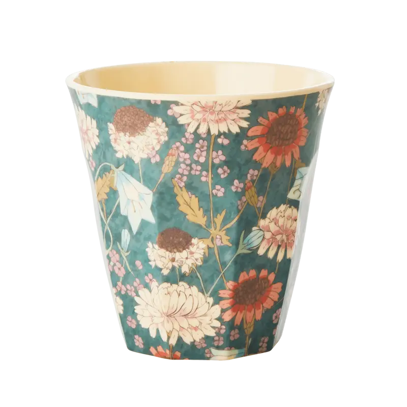 Rice Melamine Cup Fall Flower Print
