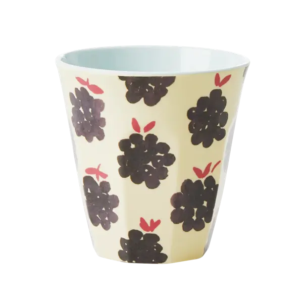 Rice Melamine Cup With Blackberry Print