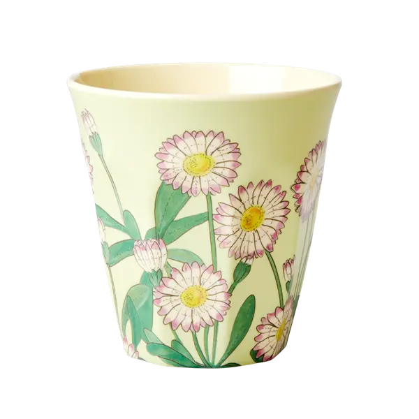 Rice Melamine Cup With Daisy Print