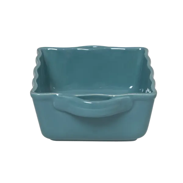 Rice Small Stoneware Oven Dish in Turquoise