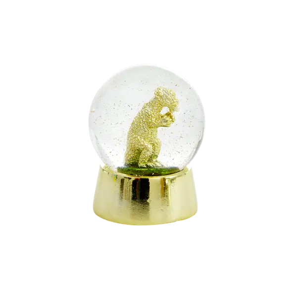 Rice Snow Globe With Dino Figurine