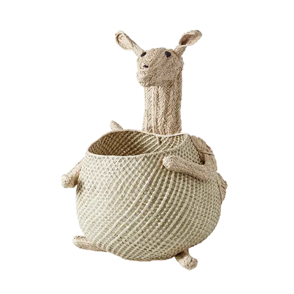 Rice Woven Storage in Kangaroo Shape