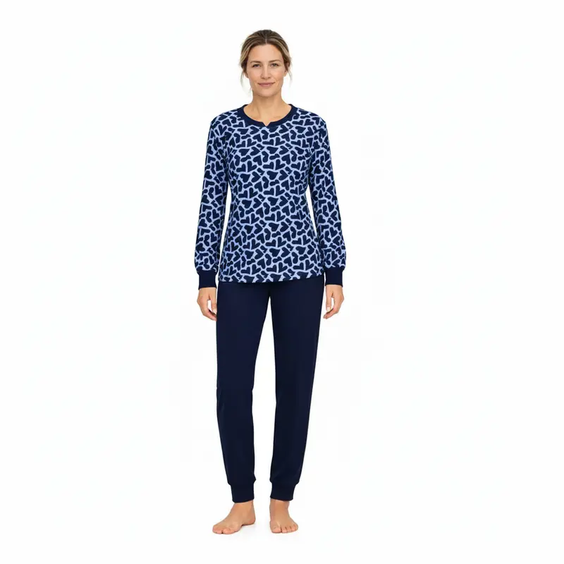 Ringella pyjama met boorden hart design - 6511211 - Blauw