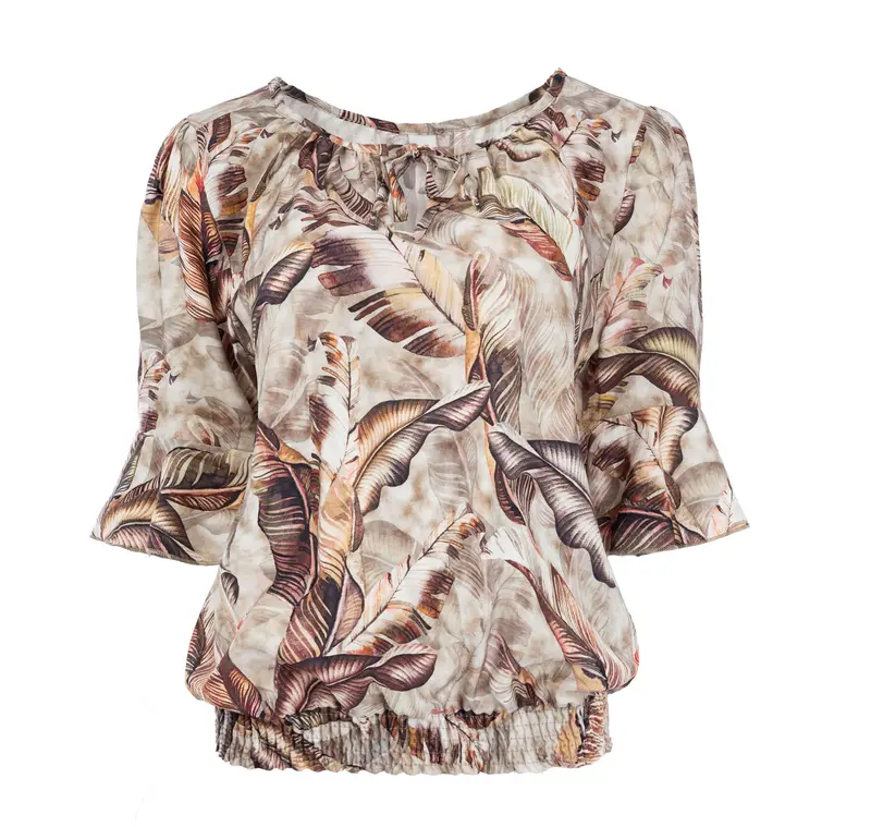 Rio SS Colored Leaves Woven | Colored