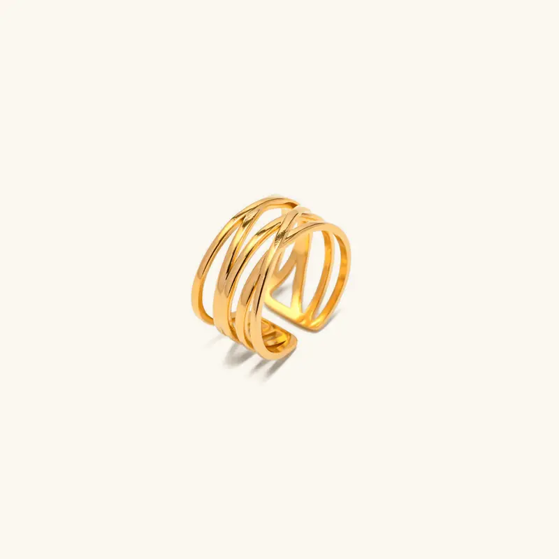 River Stapelbar Ring i Guld
