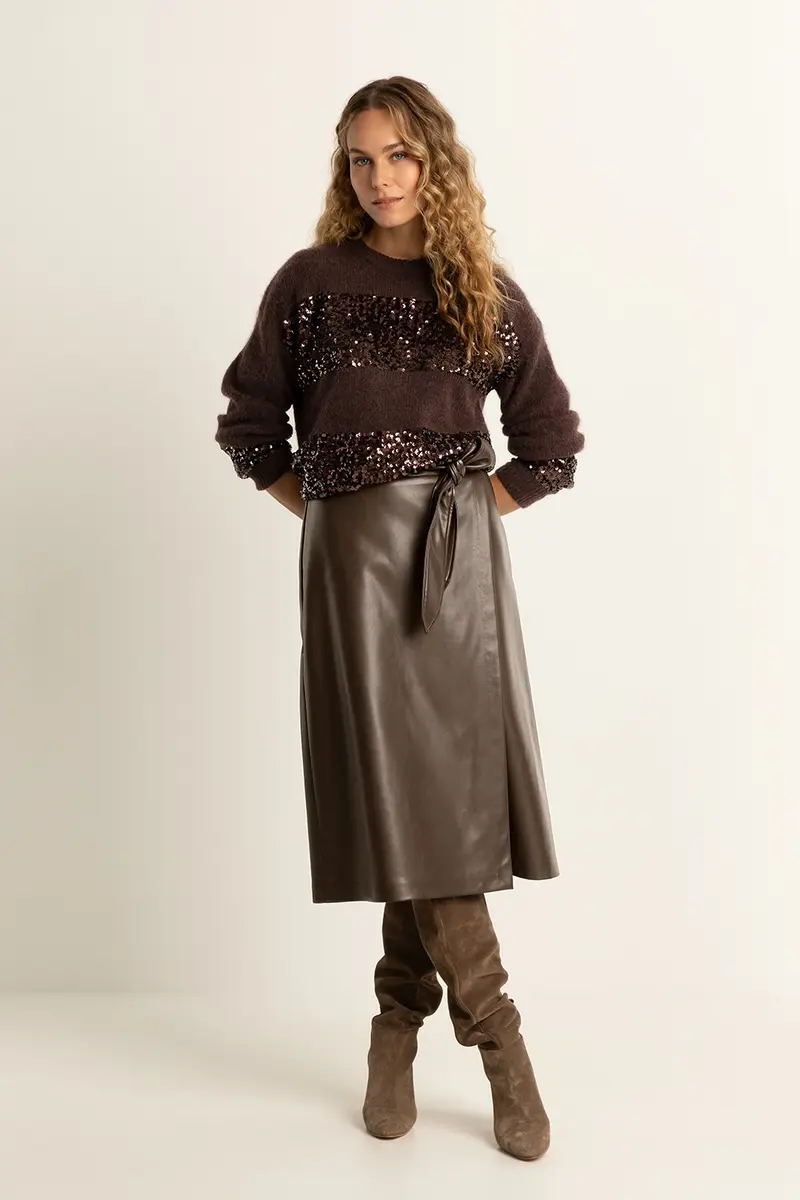 Rok leather EX23-25904 Black