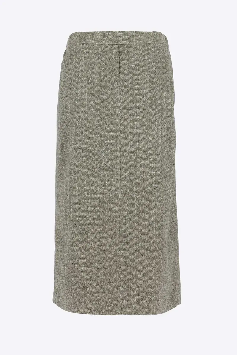 Rok midi 834096 Gris moyen