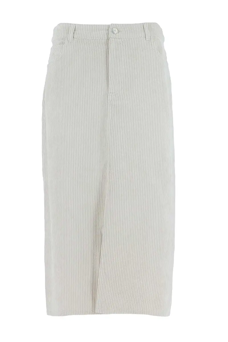 Rok rib met split 834072 Ecru