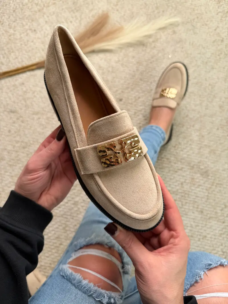 Romina Beige Mocassin