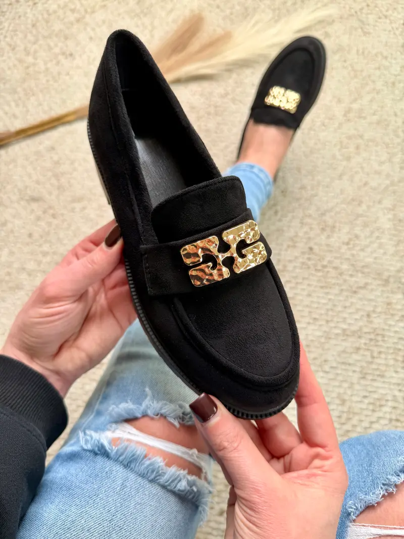 Romina Black Mocassin