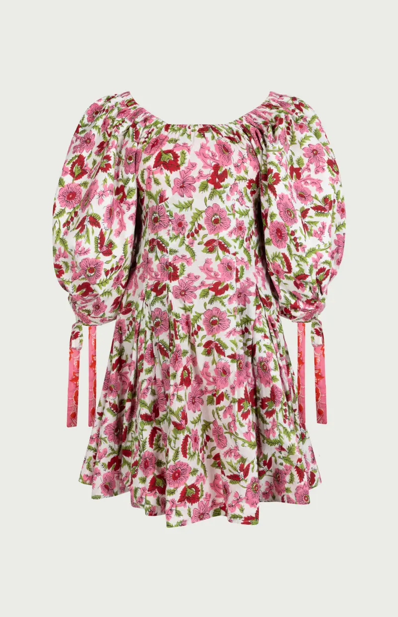 Rose Reversible Mini Dress Pink