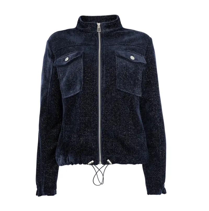 Ruan-B LS-RMJ Chenille Lurex Rib | Baritone Blue