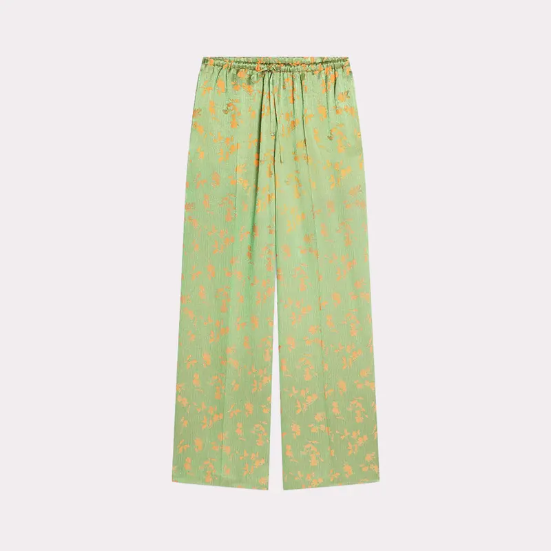 Satin Pants with Flowers