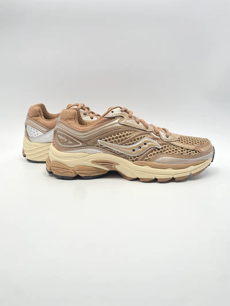 Saucony progrid omni 9 sneaker saddl eggshell beige kaki