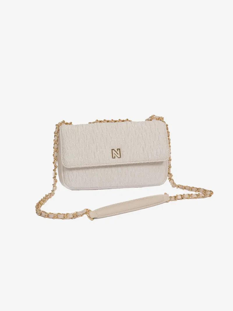 Schoulderbag ann structured N-9-301-2604 Cream