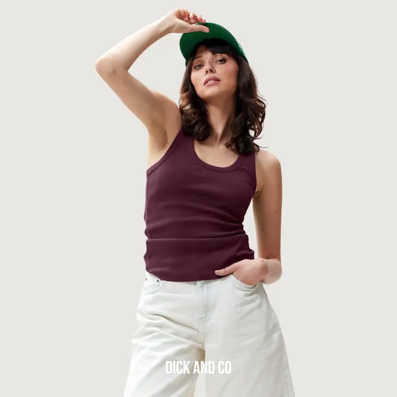 Scoop neck rib singlet (2503020004)