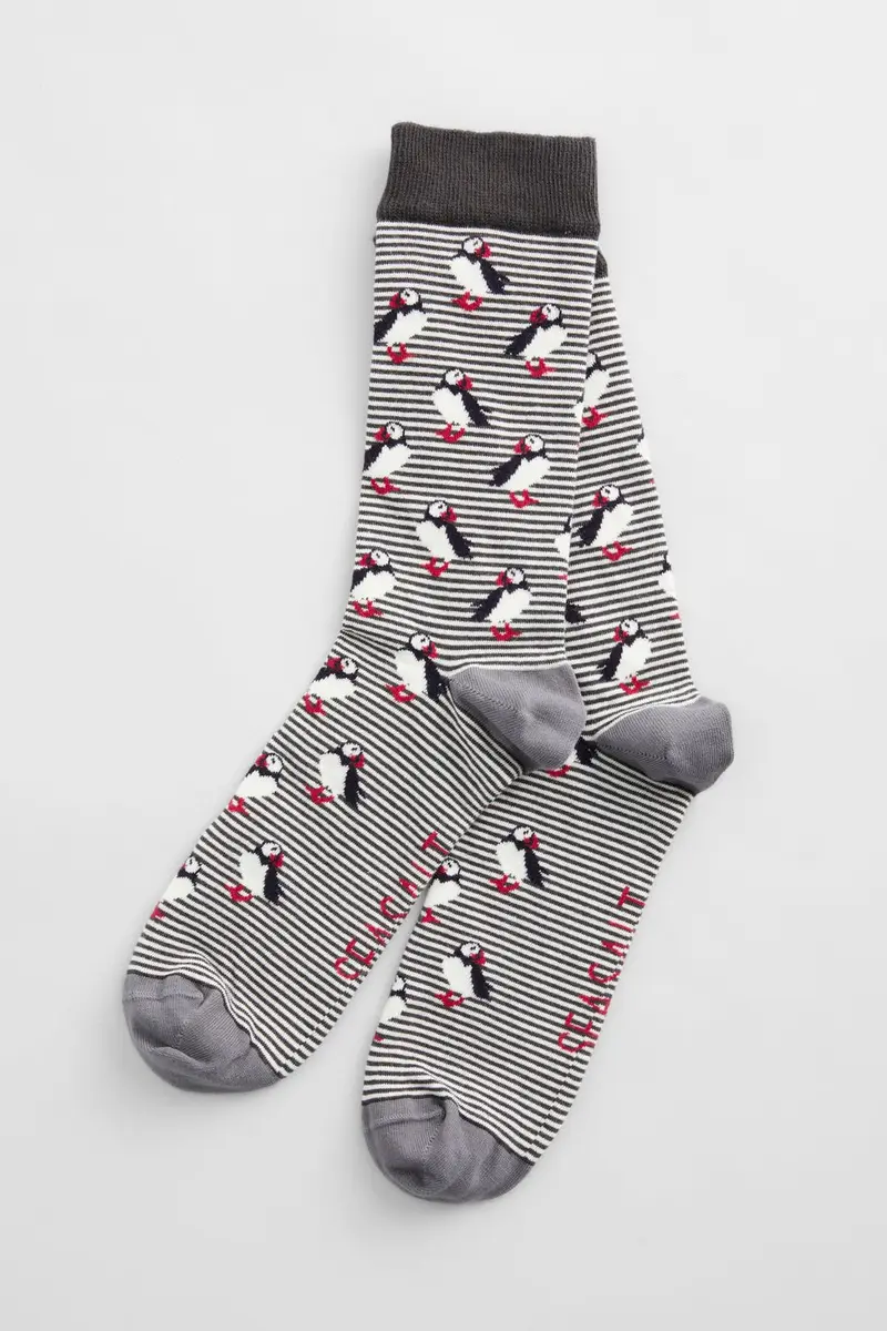 Seasalt Cornwall Men Arty Socks Watch Duty Peat