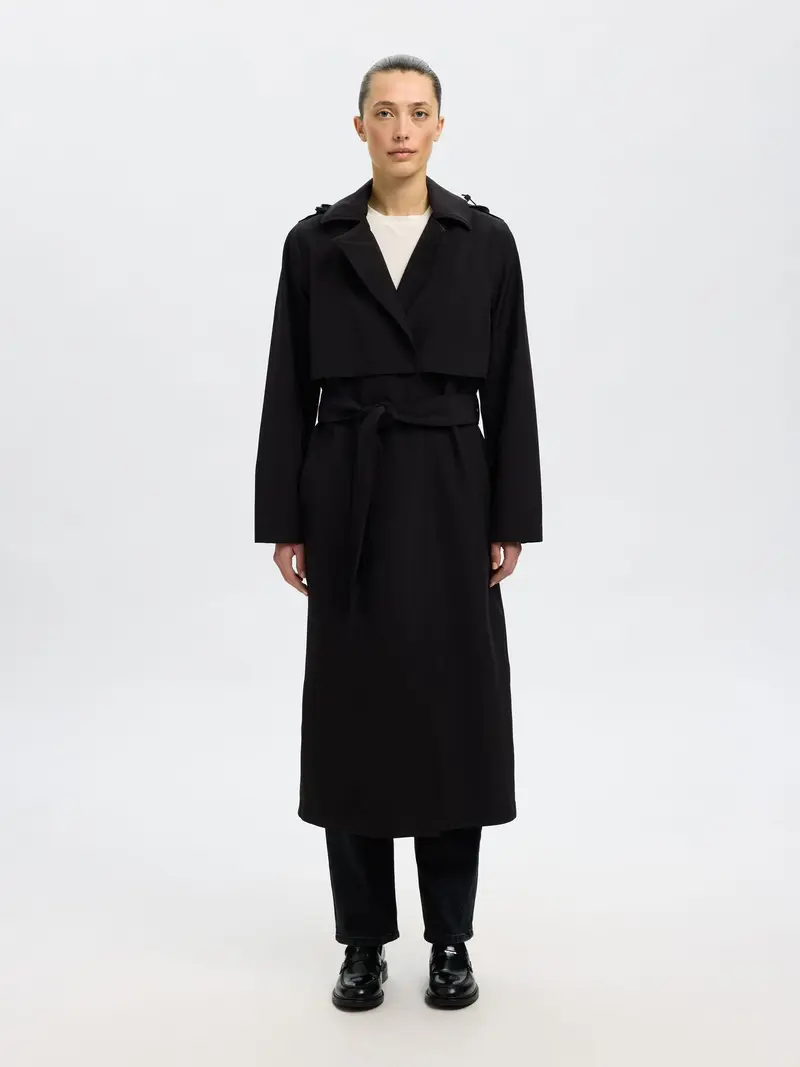 Selected aline tech trenchcoat black