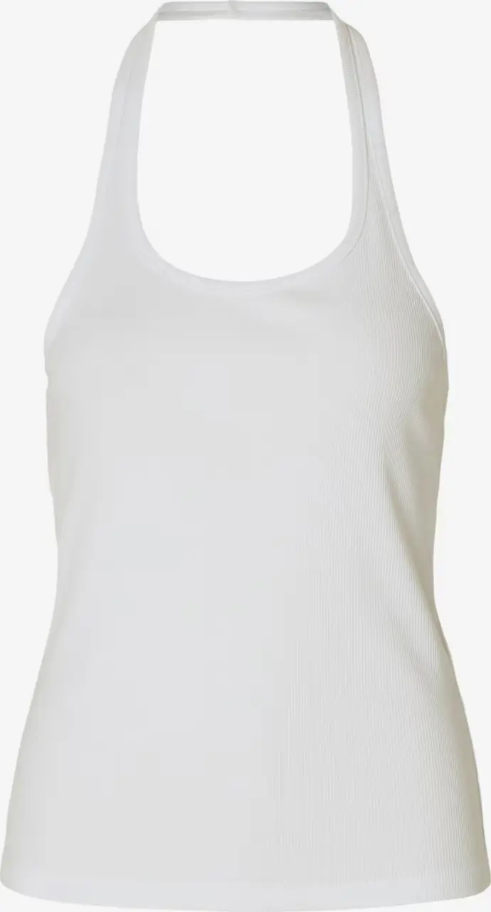 Selected anna halterneck top bright white
