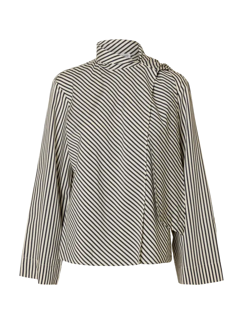 Selected Charlotte scarf top angora stripe