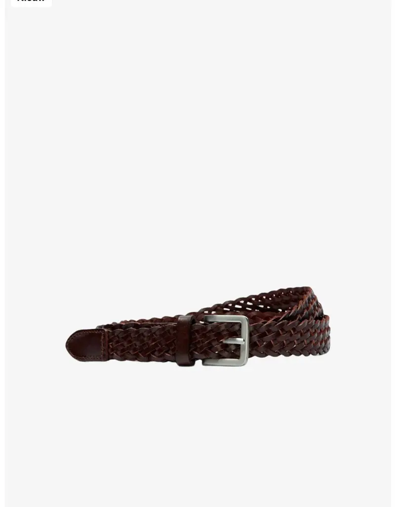 Selected Linea braided leather belt delicisioso