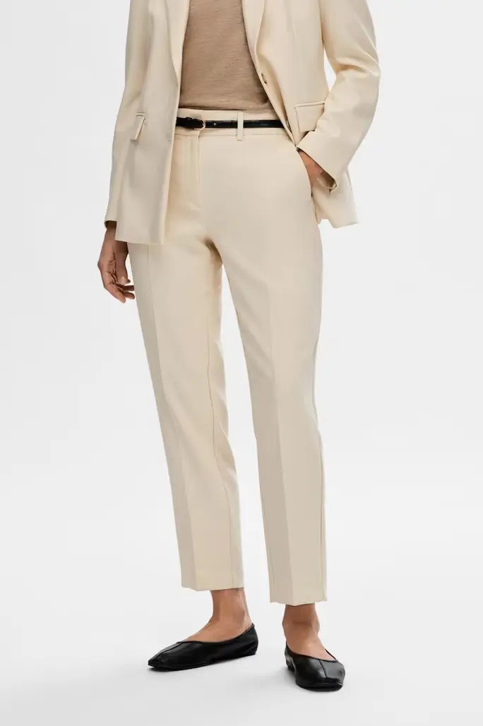 Selected Rita-Ria cropped pant Birch light